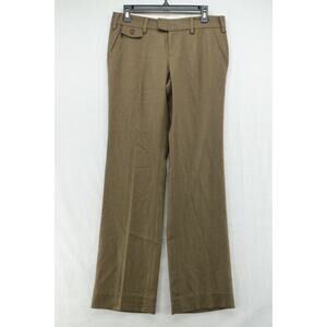 VTG Anthropologie Pants Womens Sz 6 Green Wool Lined G1 Y2K Basic Goods Military